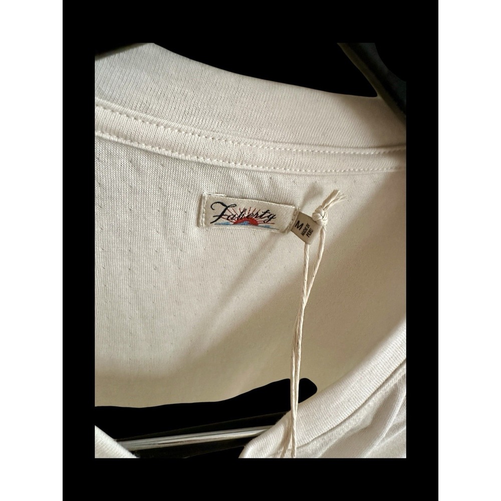 Faherty Cutoff Shirt Cloud Muscle Tshirt Sz Medium Cream - Picture 5 of 10